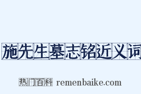 施先生墓志铭近义词是什么意思的图片